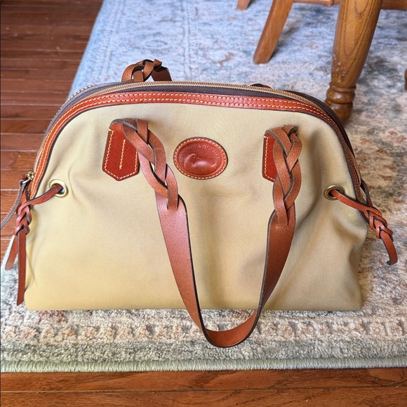 Dooney & Bourke Handbags - Dooney and Bourke leather & Canvas large dome bag